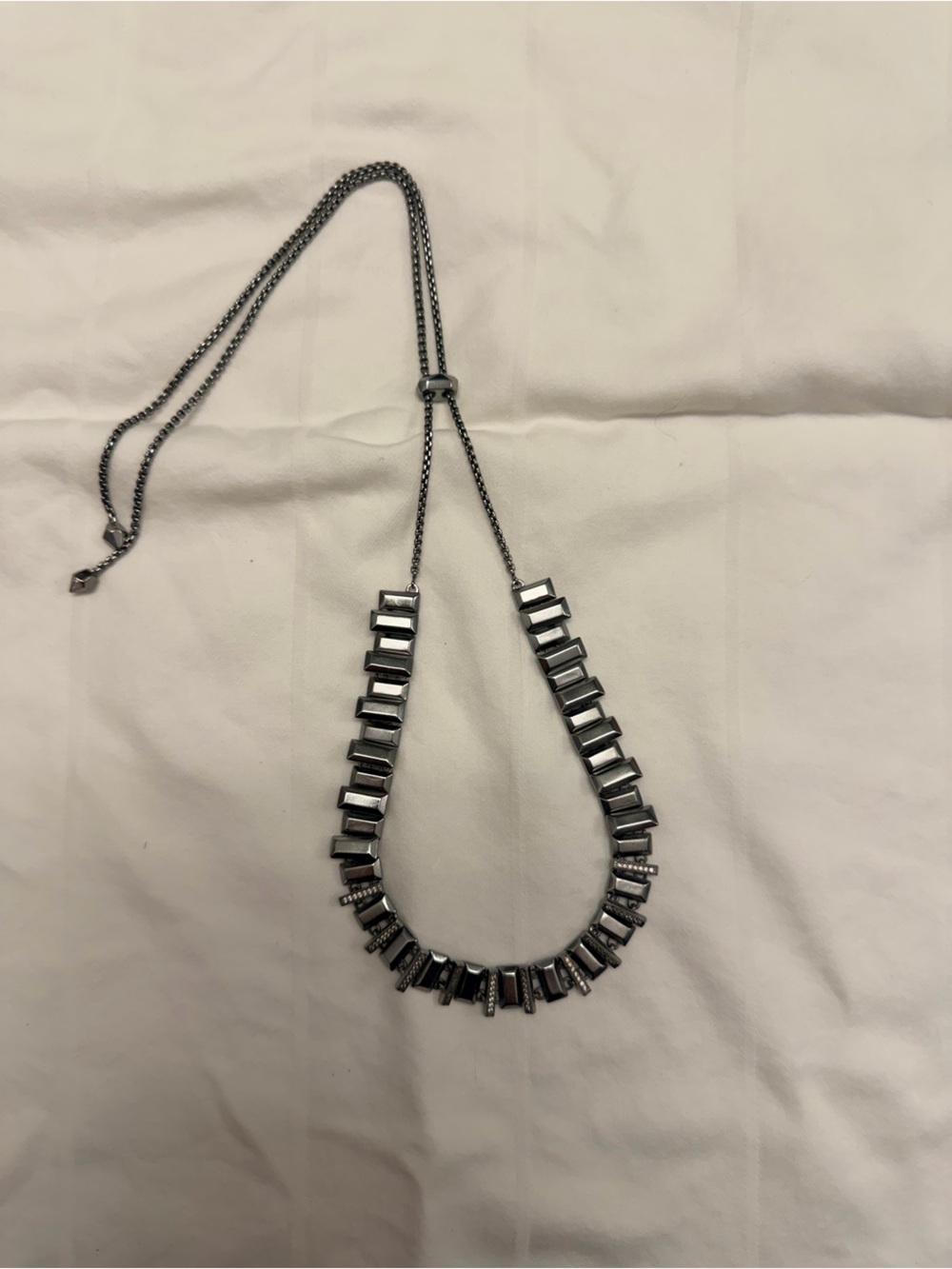Kendra Scott Harper Gunmetal Adjustable Necklace